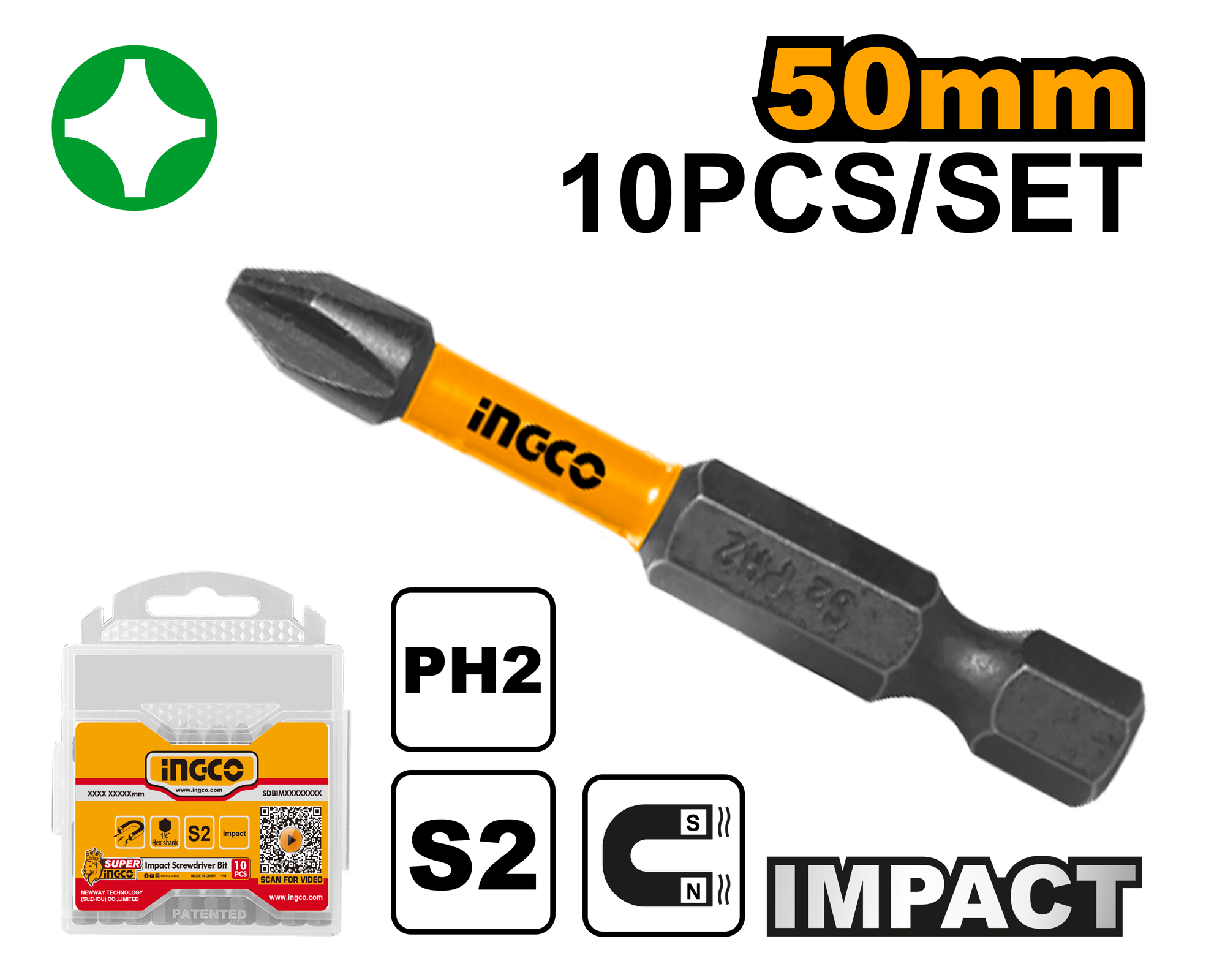 Set Biti PH2 Lungi Impact 10buc