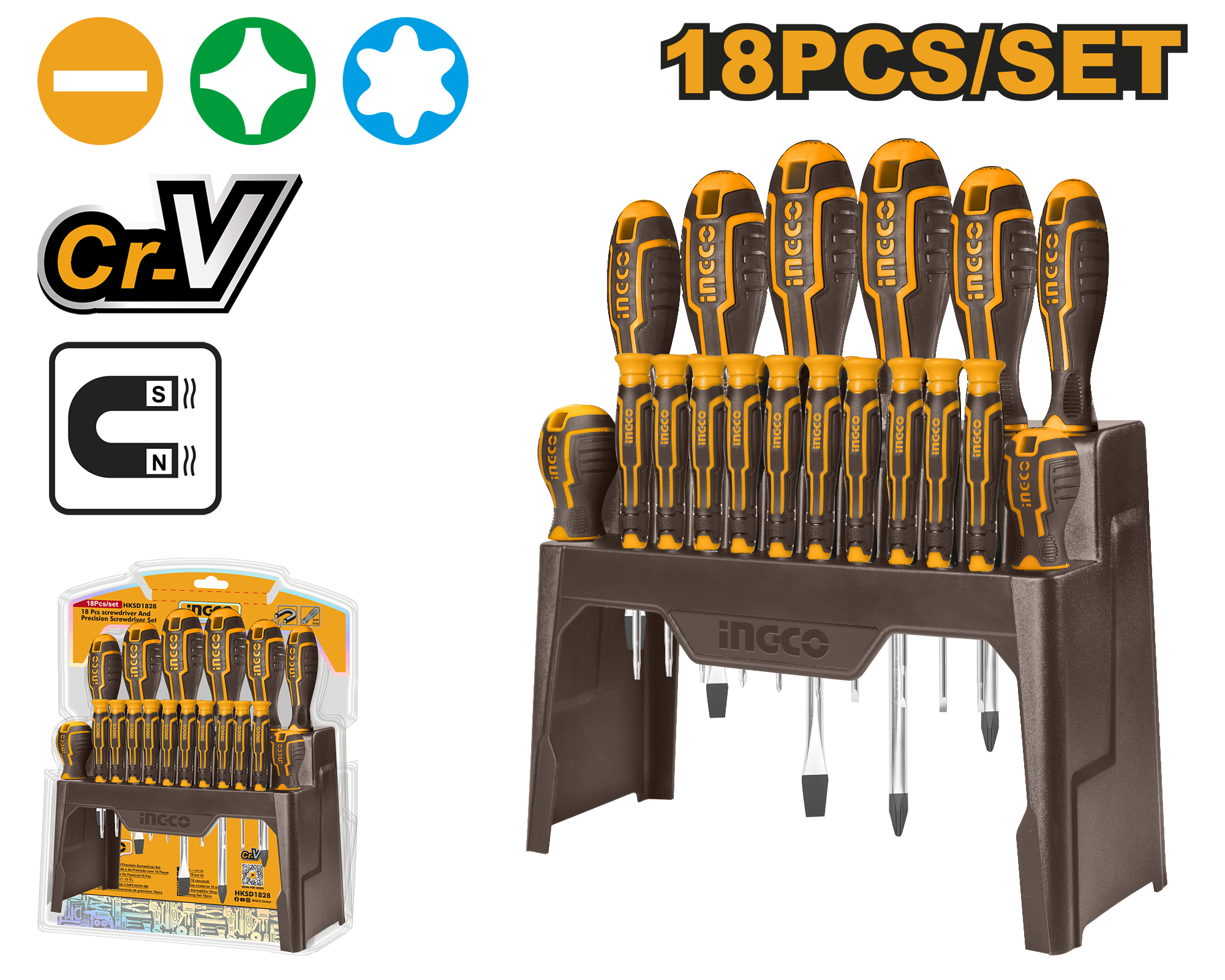 Surubelnite Precizie Set CR-V 18pcs