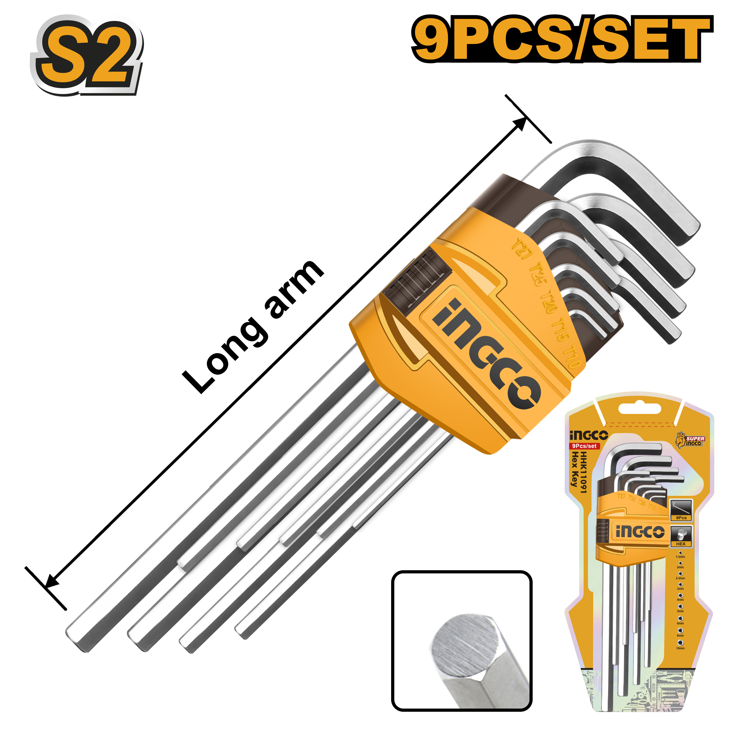 Set Imbus 1.5-10mm Lung 9buc