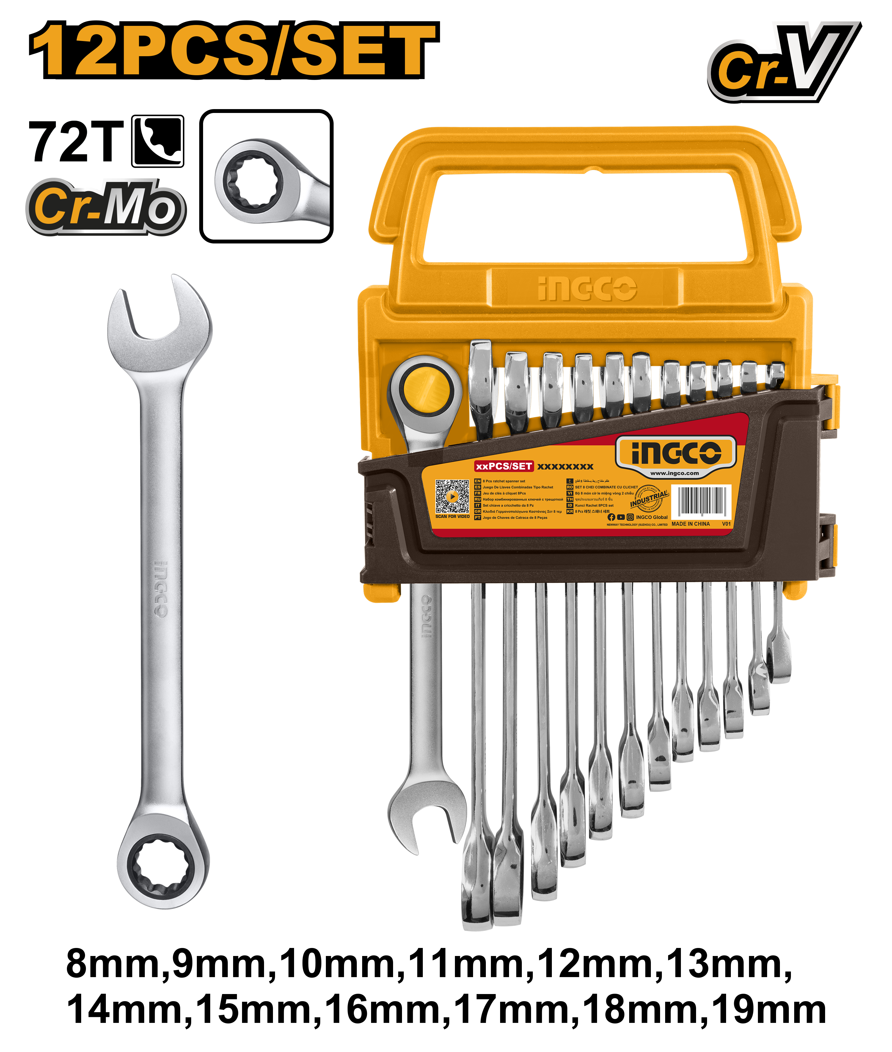 Chei Fixe Set 12buc 8-19mm