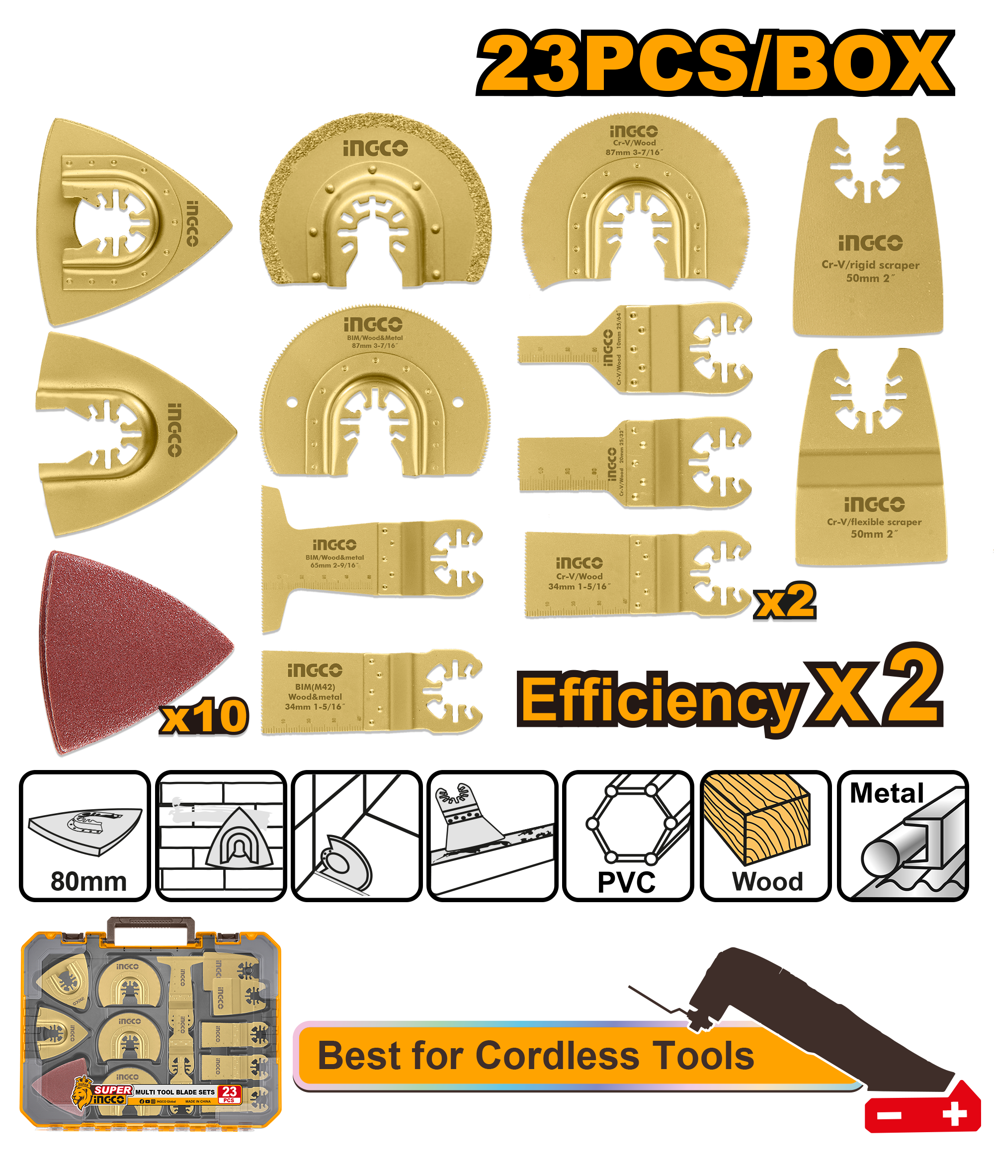 Accesorii Multi Tool pe Acumulator 23buc