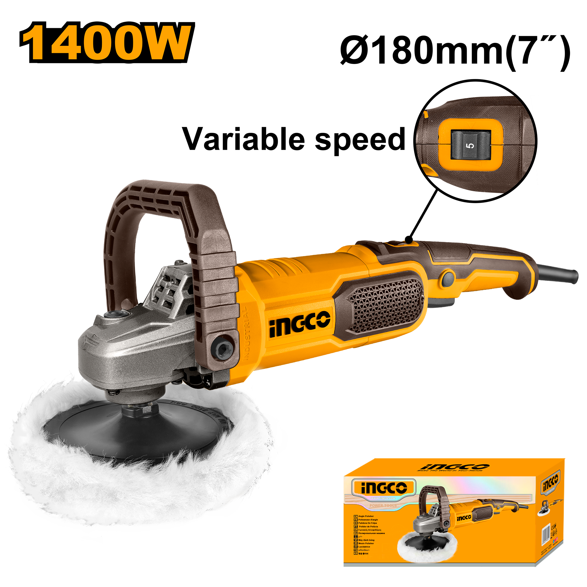 Masina de Polish Turatie Variabila 1400W 180mm