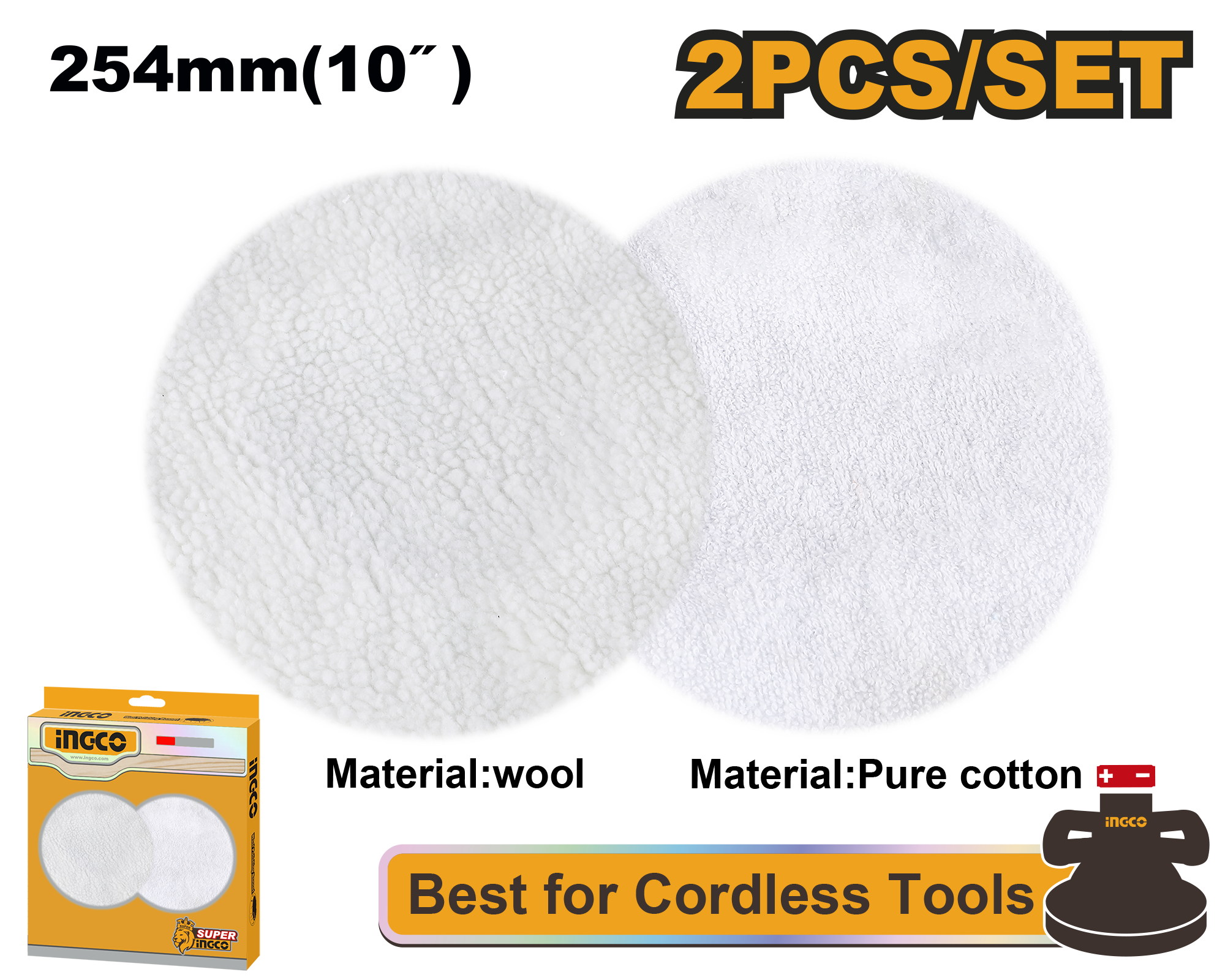 Disc Polish 254mm Set 2buc Lana si Bumbac