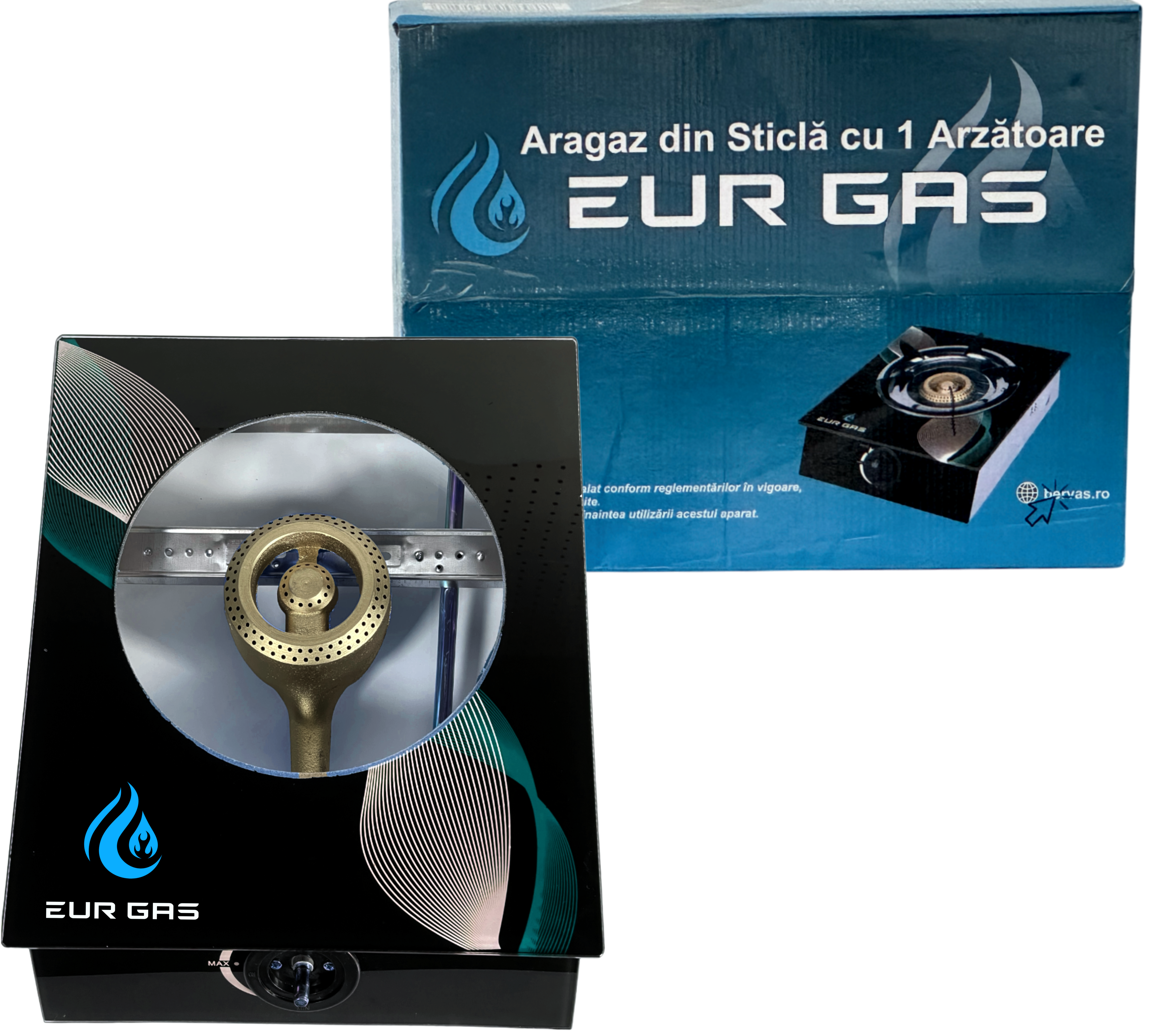 Aragaz Exterior EurGas Sticla cu 1 Arazator 1 Q