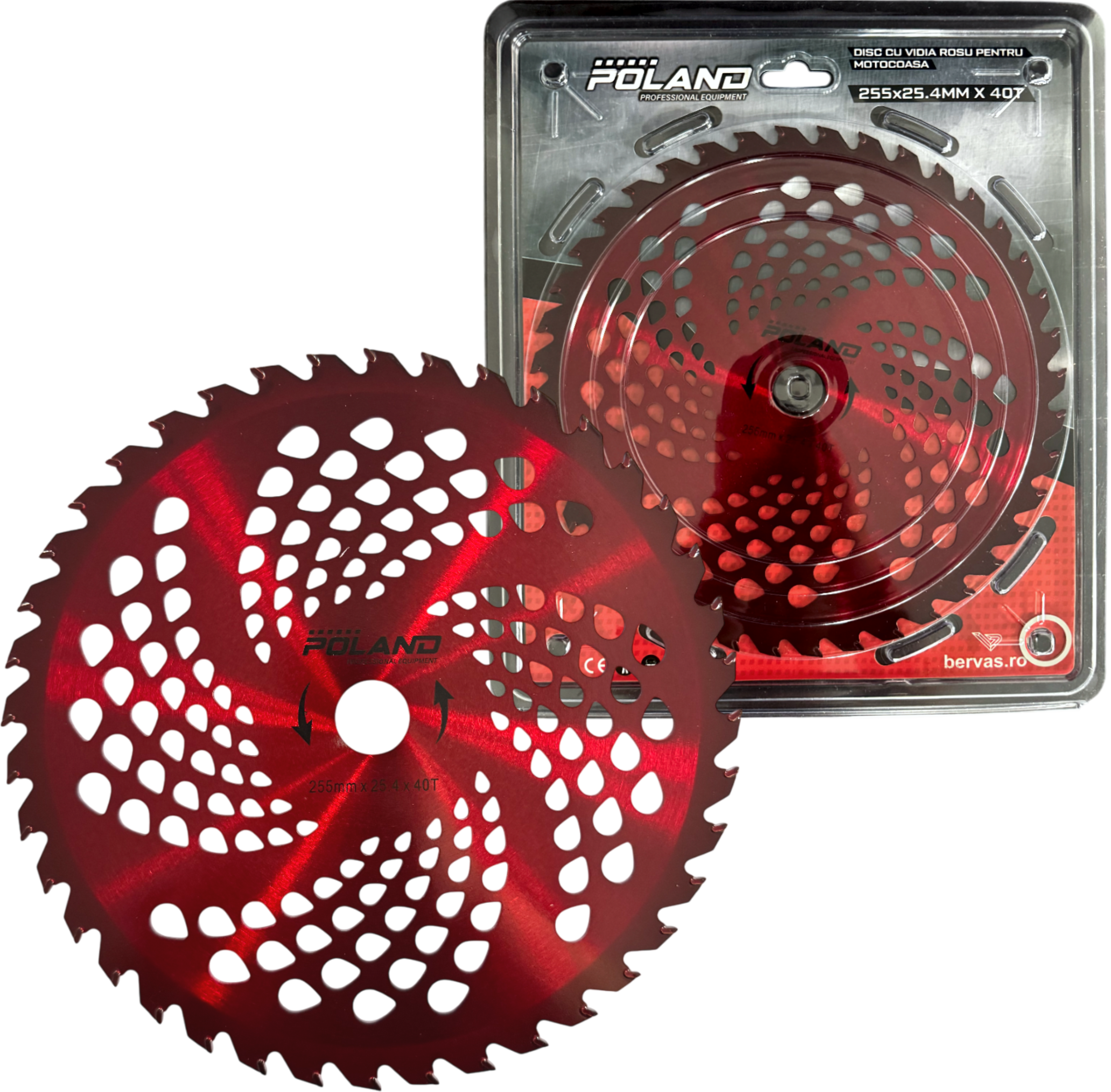 Disc Motocoasa cu Widia 255mm Rosu