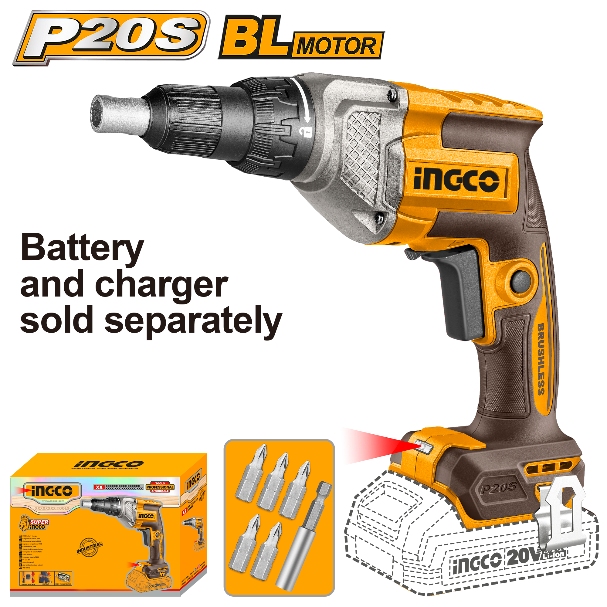 Bormasina 20V 1/4 pentru Rigips (nou)
