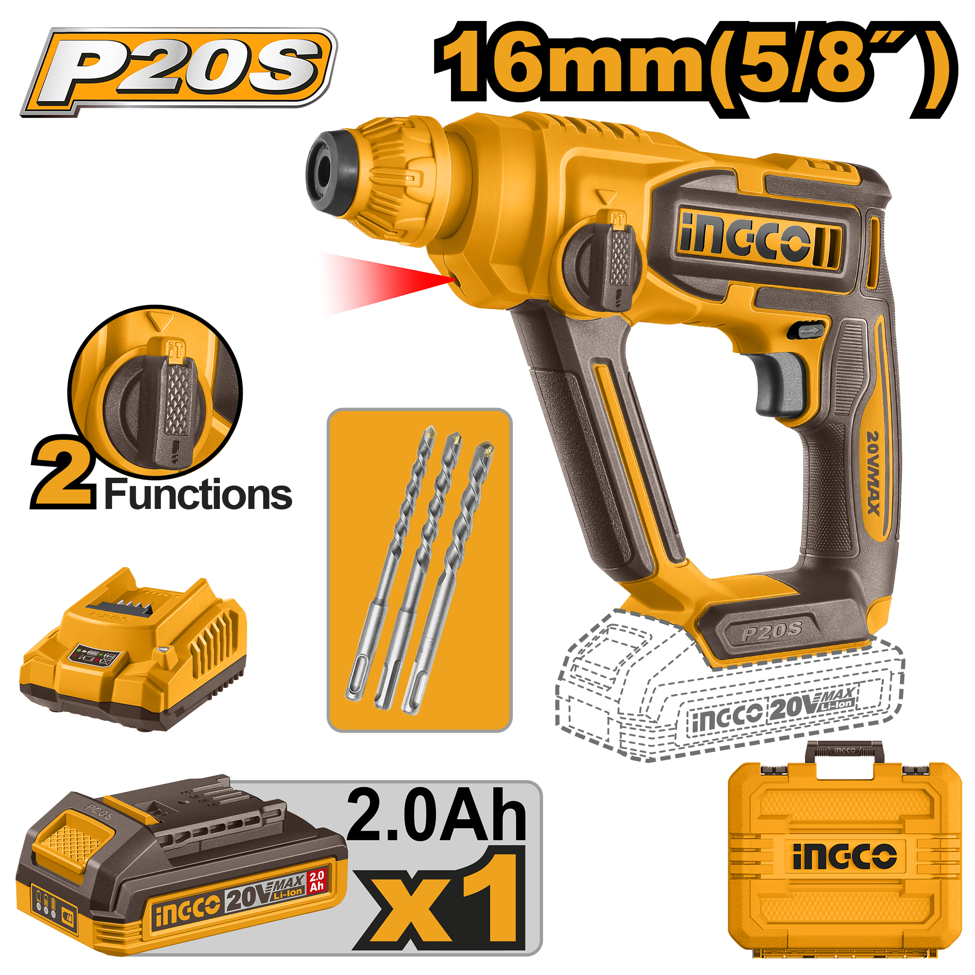 Picamer 20V 16mm cu 1 Acumulator