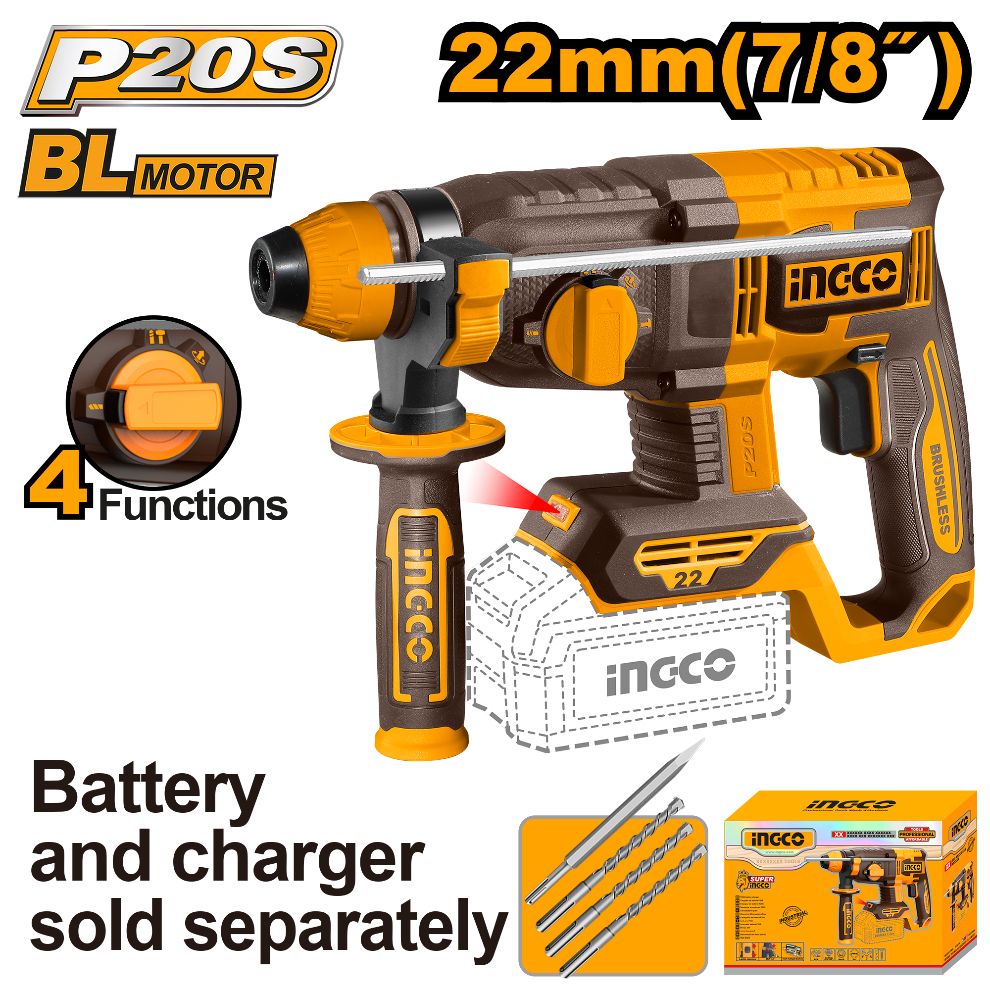 Picamer 20V 22mm 4 Functii (nou)