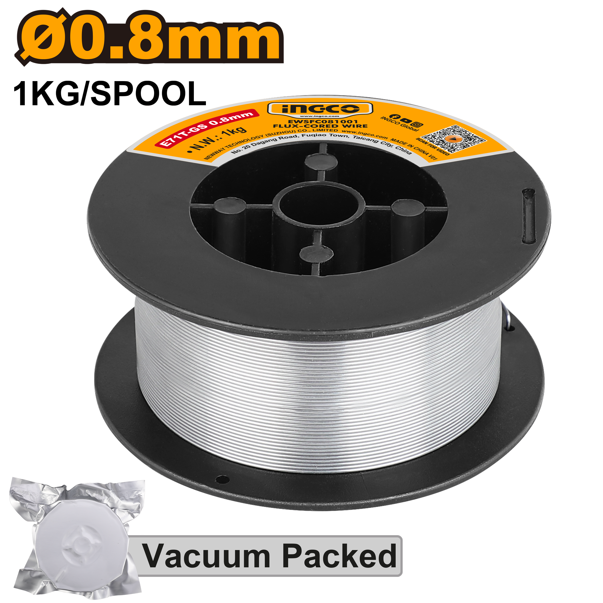 Fir pentru Sudura MIG 0.8mm 1Kg compatibil cu Aparatele Ingco
