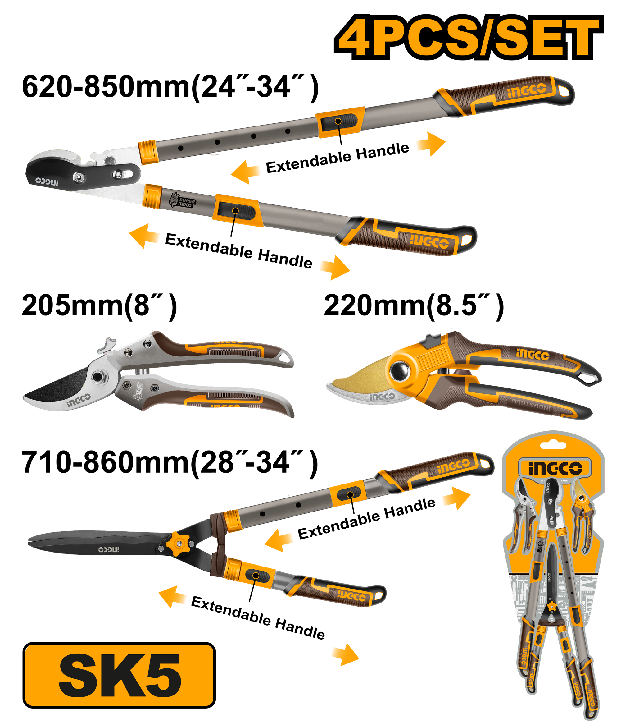 Foarfeci pentru Pomi Set 4buc