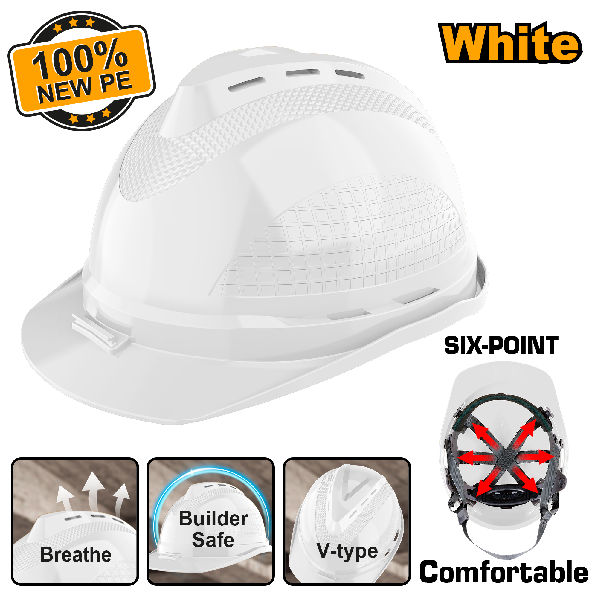 Casca de Protectie Alba Ventilata