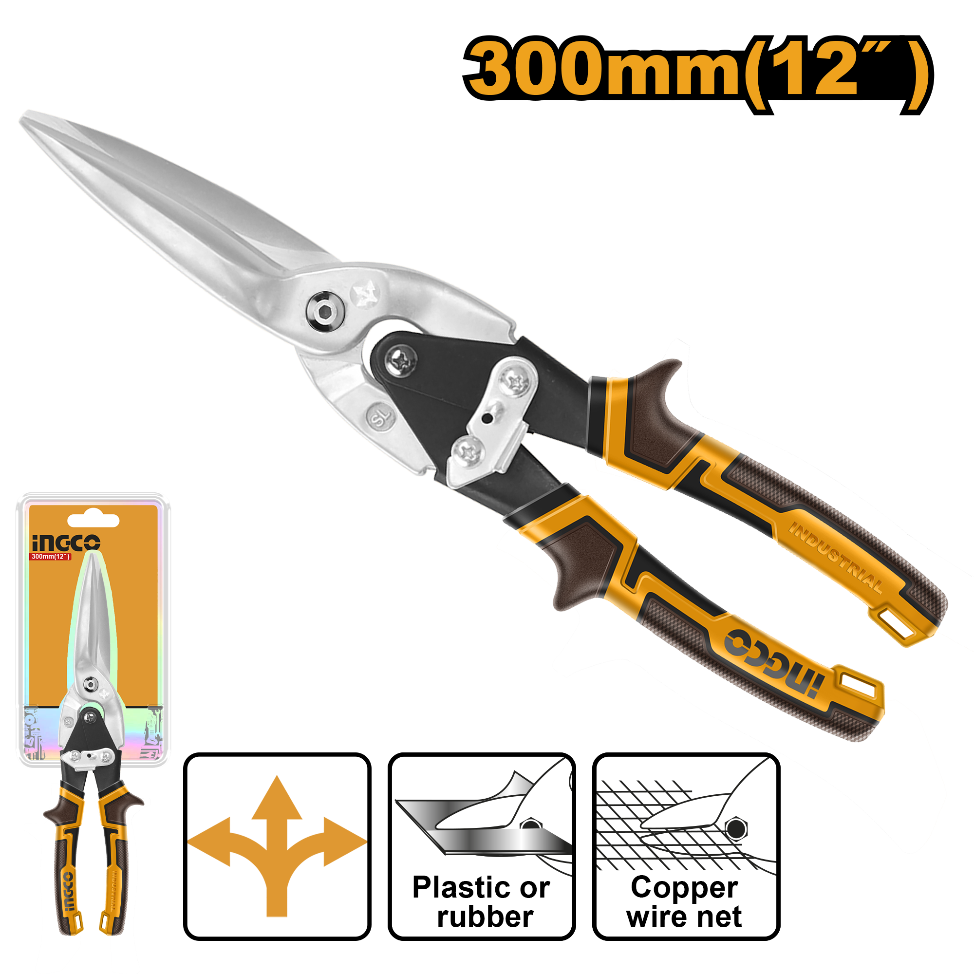 Foarfeca Tabla cu Sens Taiere Drept 300mm