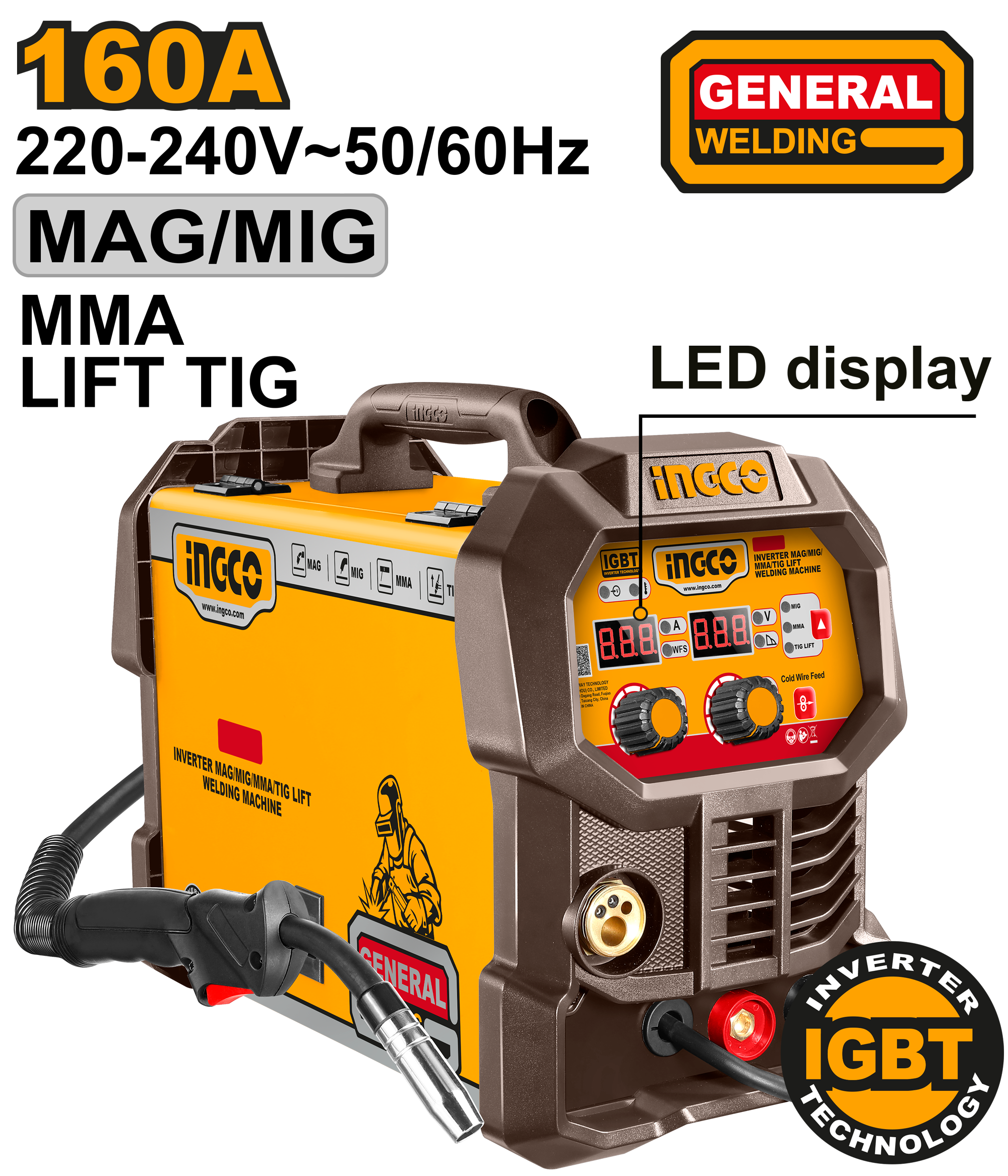 Aparat Sudura MIG/MAG/TIG/MMA 4 in 1 160A