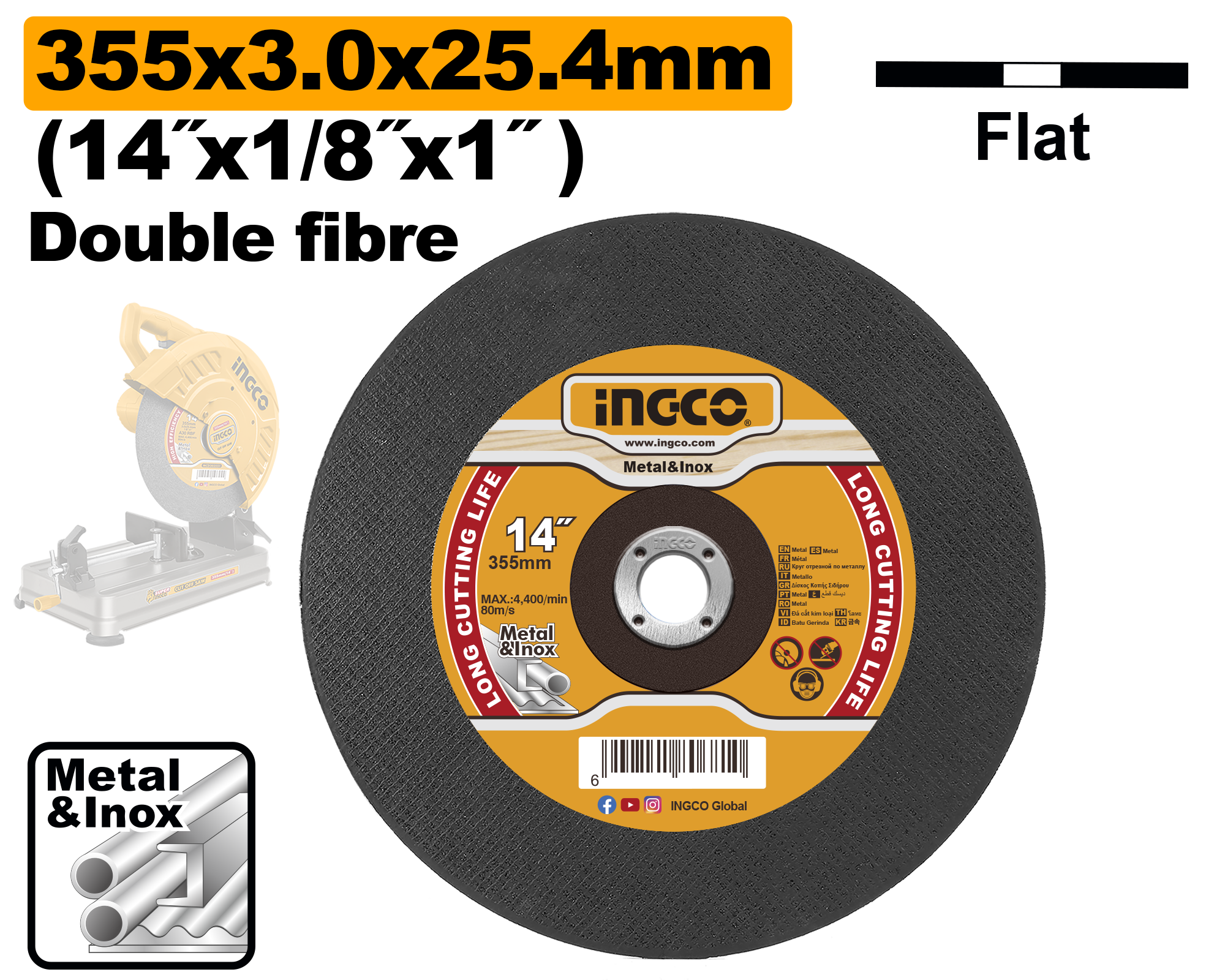 Disc Abraziv Ingco 405x3.0x25.4mm