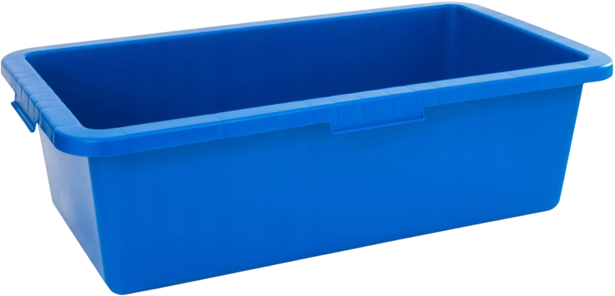 Vas Plastic Dreptunghiular 80L Albastru