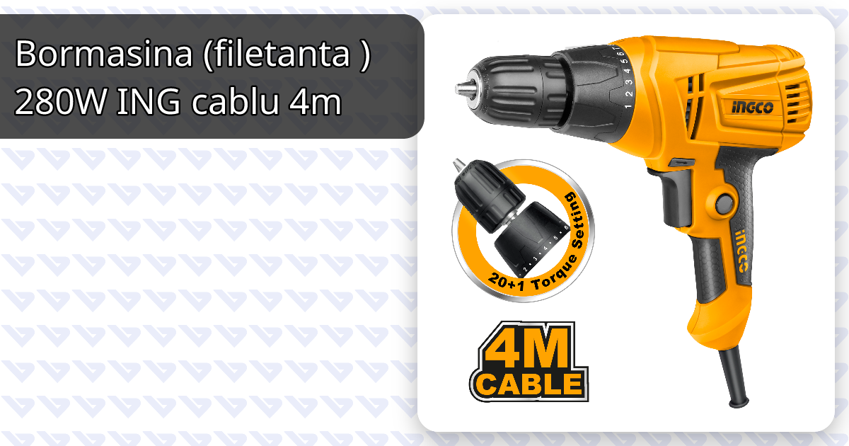 Bormasina (filetanta ) 280W ING cablu 4m