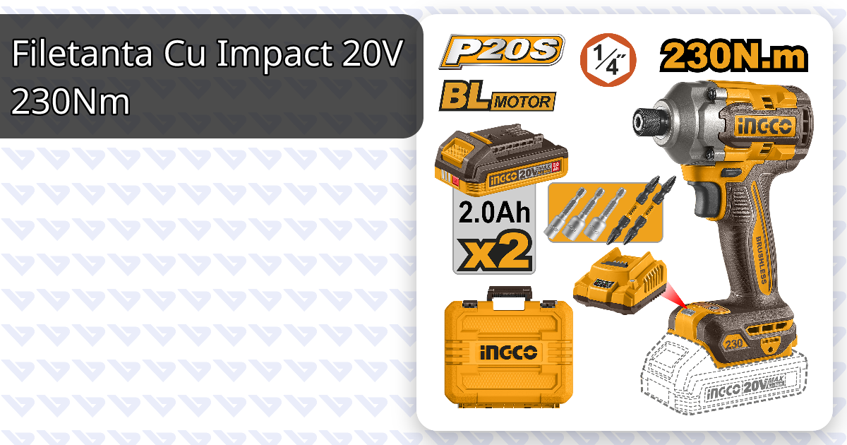 Filetanta Cu Impact 20V 230Nm